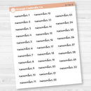 Dates of the Month Planner Stickers and Labels | F16 Script | B-742-747-B