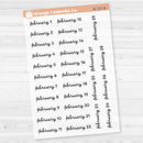 Dates of the Month Planner Stickers and Labels | F16 Script Clear Matte | B-736-741-BCM