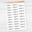Dates of the Month Planner Stickers and Labels | F16 Script Clear Matte | B-742-747-BCM