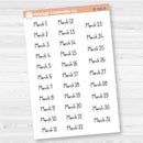 Dates of the Month Planner Stickers and Labels | F16 Print | B-748-753-B