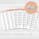 Dates of the Month Planner Stickers and Labels | F16 Print | B-754-759-B