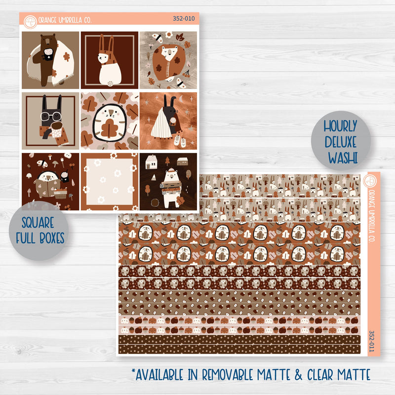 Winter Animals Kit | Weekly Planner Kit Stickers | Hibernate | 352-001