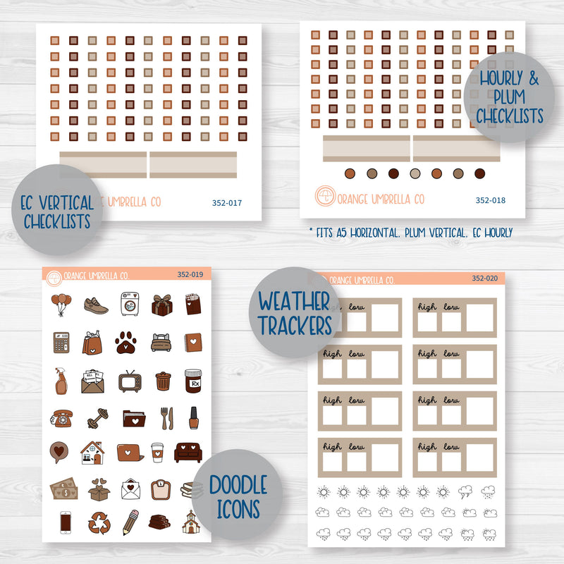 Winter Animals Kit | Weekly Add-On Planner Kit Stickers | Hiberate | 352-012