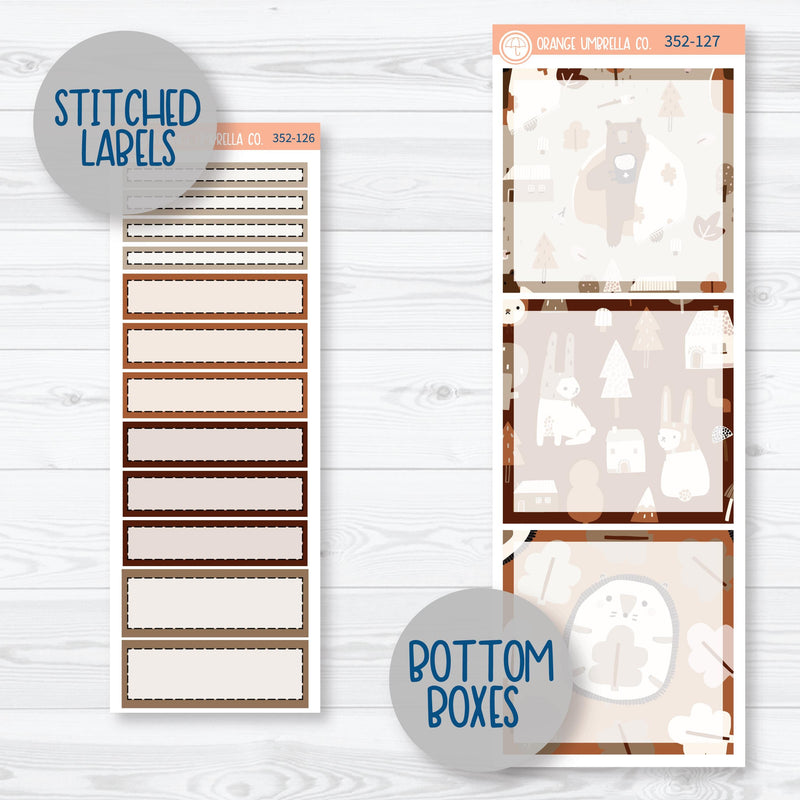 Winter Animals Kit | A5 Daily Duo Planner Kit Stickers | Hibernate | 352-121