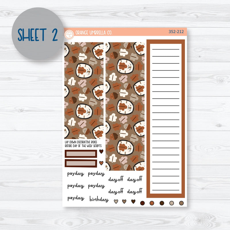 Winter Animals Kit | A5 Plum Monthly Planner Kit Stickers | Hibernate | 352-211