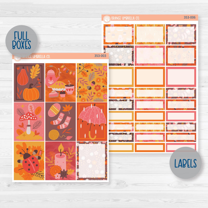 Autumn Vibes Kit | Weekly Planner Kit Stickers | Fall Around | 353-001