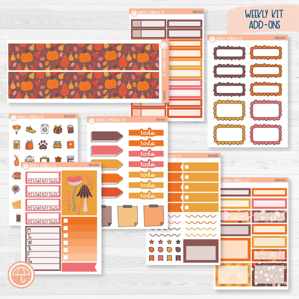 Autumn Vibes Kit | Weekly Add-On Planner Kit Stickers | Fall Around | 353-012