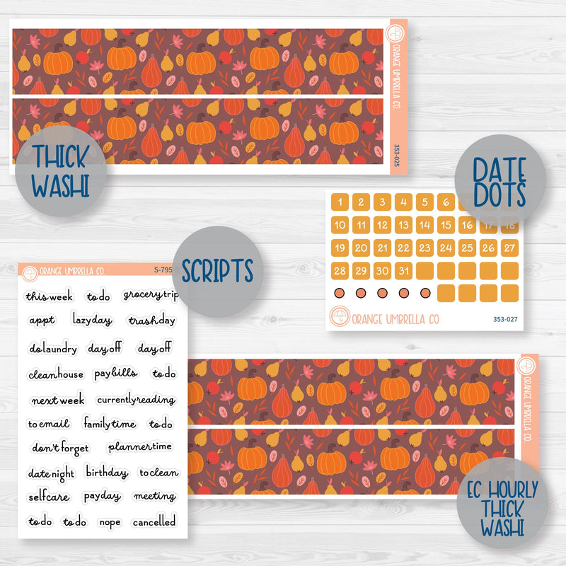 Autumn Vibes Kit | Weekly Add-On Planner Kit Stickers | Fall Around | 353-012