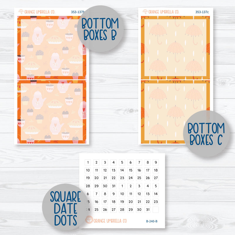 Autumn Vibes Kit | 7x9 Daily Duo Planner Kit Stickers | Fall Around | 353-131