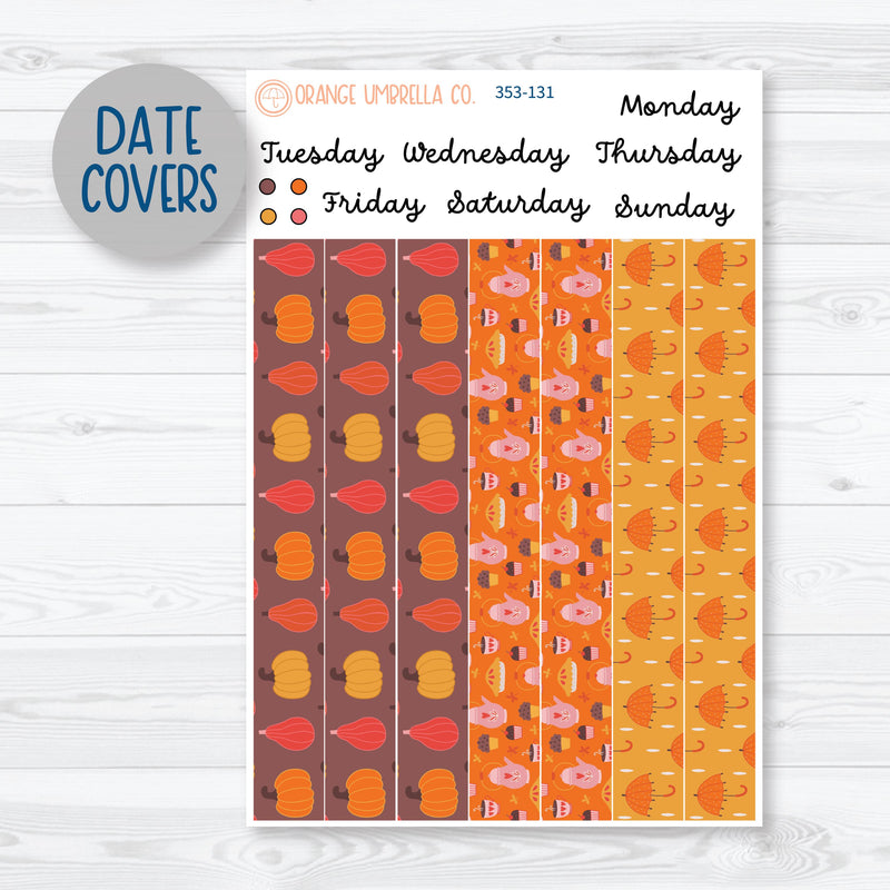 Autumn Vibes Kit | 7x9 Daily Duo Planner Kit Stickers | Fall Around | 353-131