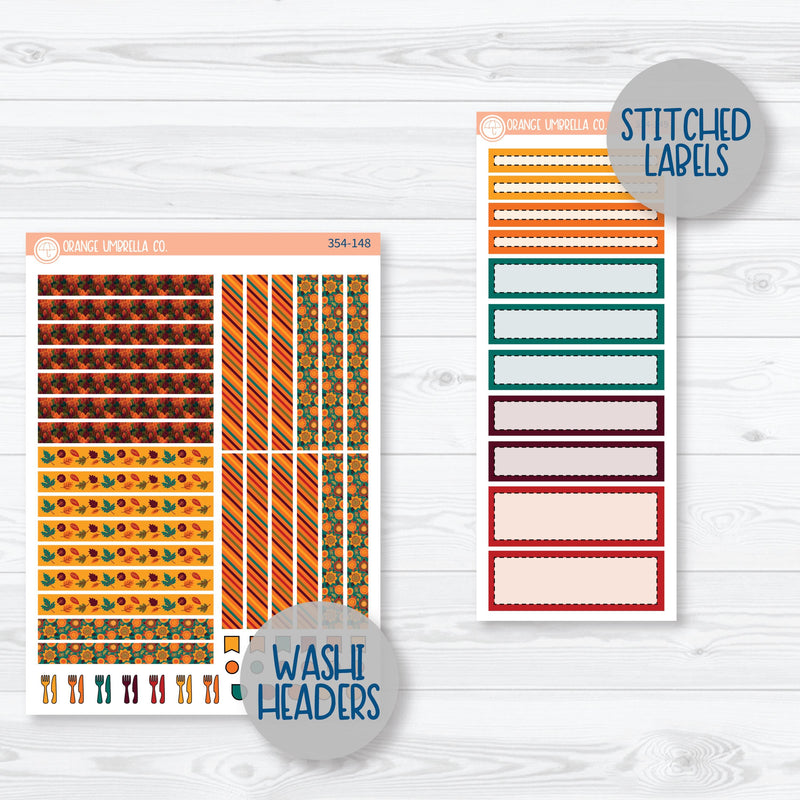 Fall Foliage Kit | A5 Plum Daily Planner Kit Stickers | Autumn Jewels | 354-141