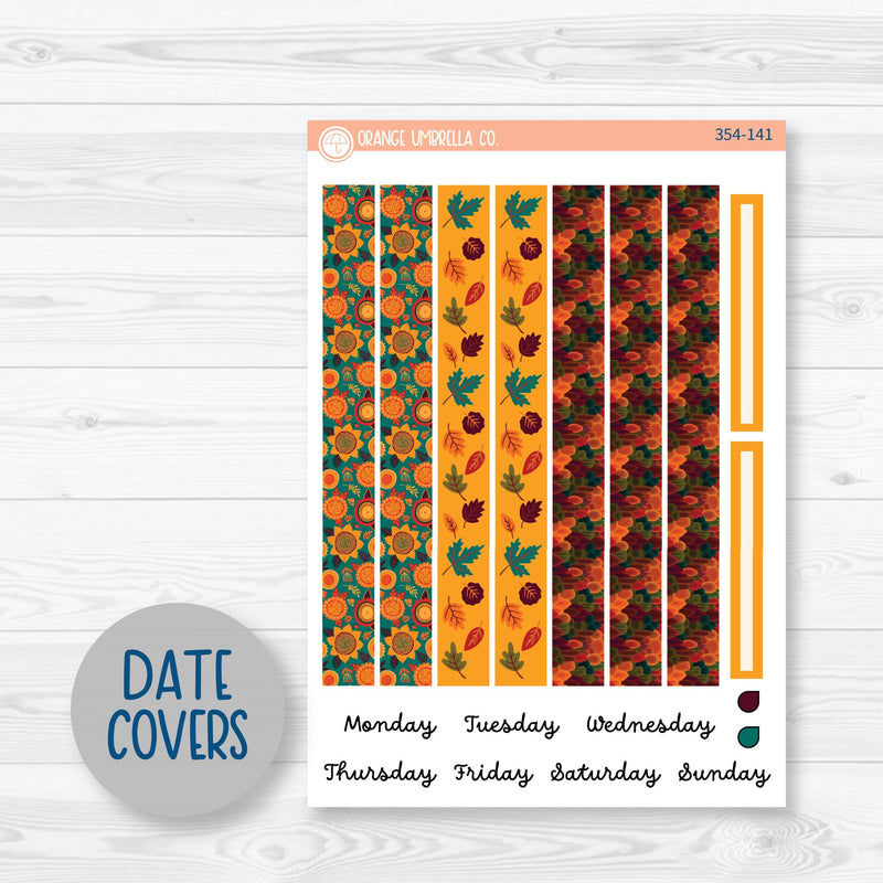 Fall Foliage Kit | A5 Plum Daily Planner Kit Stickers | Autumn Jewels | 354-141