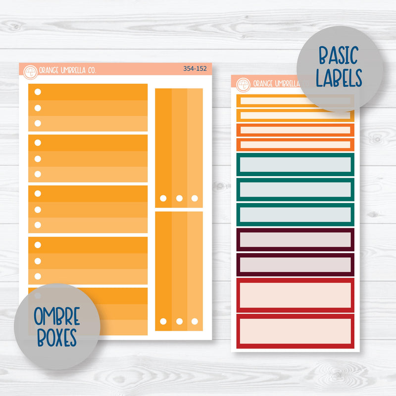 Fall Foliage Kit | 7x9 Plum Daily Planner Kit Stickers | Autumn Jewels | 354-151