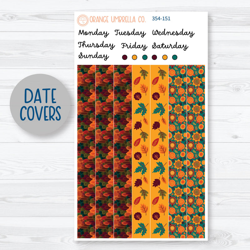 Fall Foliage Kit | 7x9 Plum Daily Planner Kit Stickers | Autumn Jewels | 354-151