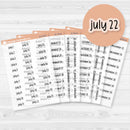 Dates of the Month Planner Stickers and Labels | F17 Print Clear Matte | B-778-783-BCM