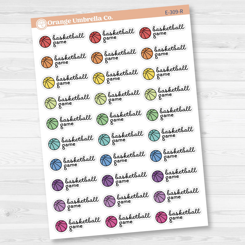 Basketball Game Event Planner Stickers | F16 | E-309