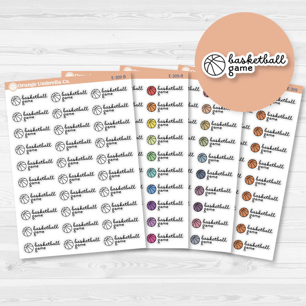 Basketball Game Event Planner Stickers | F16 | E-309