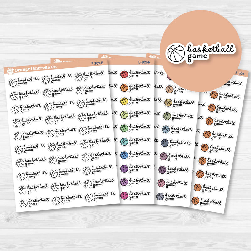 Basketball Game Event Planner Stickers | F16 | E-309