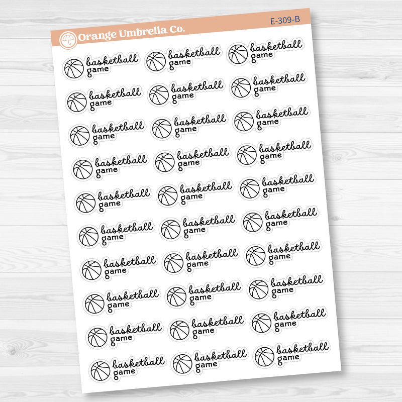 Basketball Game Event Planner Stickers | F16 | E-309