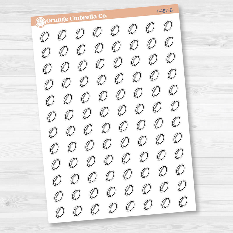 Hand Doodled Football Icon Planner Stickers | I-487