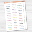 US Holiday - Mini Print Script Planner Stickers | Hobonichi Cousin | F17 Print | S-059