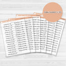 Dates of the Month - Jul-Dec 2025 Planner Stickers | F17 Print Clear Matte | B-790-795-BCM