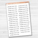 Dates of the Month - Jan-Jun 2025 Planner Stickers | F17 Script | B-796-801-B