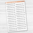 Dates of the Month - Jan-Jun 2025 Planner Stickers | F17 Script Clear Matte | B-796-801-BCM