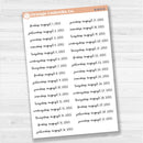 Dates of the Month - Jul-Dec 2025 Planner Stickers | F17 Script | B-802-807-B