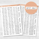 2025 Kit Binder Storage Weeks & Months | F17 Print | B-018