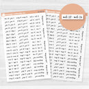 2025 Kit Binder Storage Weeks & Months | F17 Script | B-020