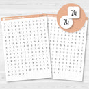 6 months of Mini Date Dots Covers Planner Stickers | F17 Print | B-078-B-079