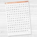 5 Months of Date Dots Covers Planner Stickers | F17 Print Clear Matte | B-080-B-081-BCM