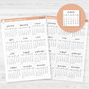 2025 Mini Calendar Planner Stickers | F17 | B-054