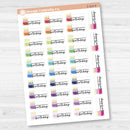 Birthday Fill In Cake & Candles Icon Script Planner Stickers | F17 | E-314
