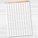 Time - Half Hour Planner Stickers | F17 Print | B-107