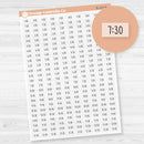 Time - Half Hour Planner Stickers | F17 Print Clear Matte | B-107-BCM