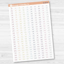 Time - Quarter/3-Quarter Hour Script Planner Stickers | F17 Print | B-108