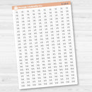 Time - Quarter/3-Quarter Hour Script Planner Stickers | F17 Print | B-108