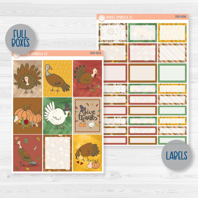 Thanksgiving Planner Kit | Weekly Planner Kit Stickers | Turkey Trot | 350-001