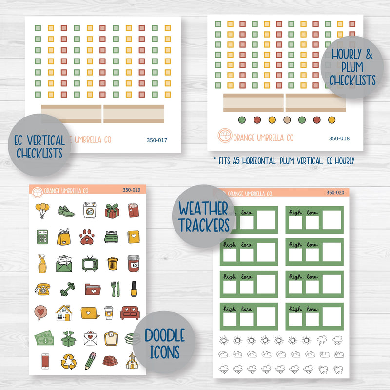 Thanksgiving Planner Kit | Weekly Add-On Planner Kit Stickers | Turkey Trot | 350-012