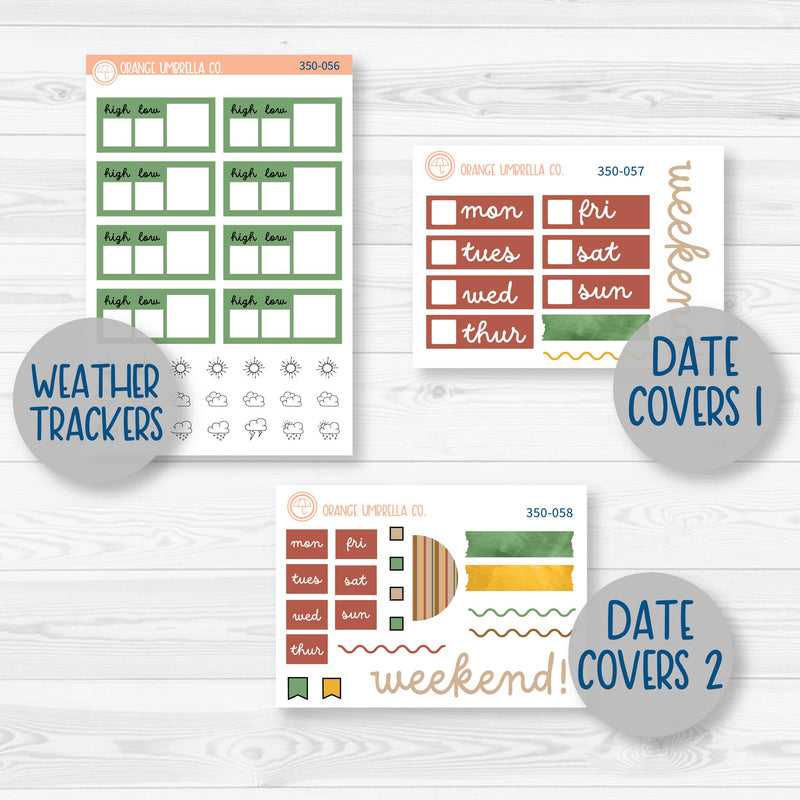 Thanksgiving Planner Kit | Hobonichi Cousin Planner Kit Stickers | Turkey Trot | 350-051