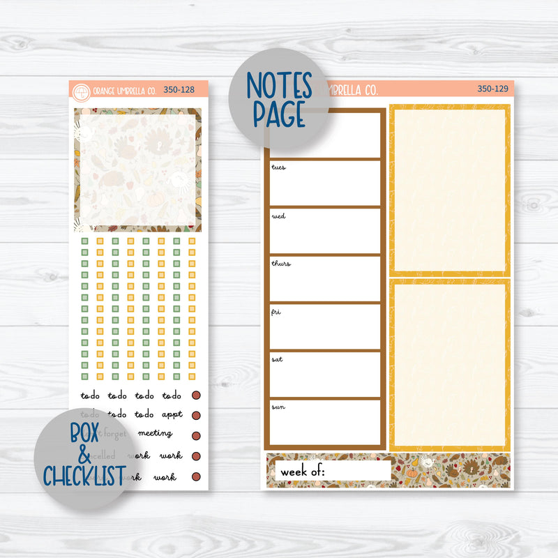 Thanksgiving Planner Kit | A5 Daily Duo Planner Kit Stickers | Turkey Trot | 350-121