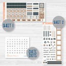Neutral Florals And Shapes | Hobonichi Weeks Planner Kit Stickers | Serenity | 351-071