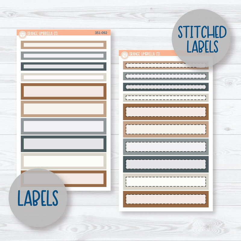 Neutral Florals And Shapes | 7x9 Compact Vertical Planner Kit Stickers | Serenity | 351-091