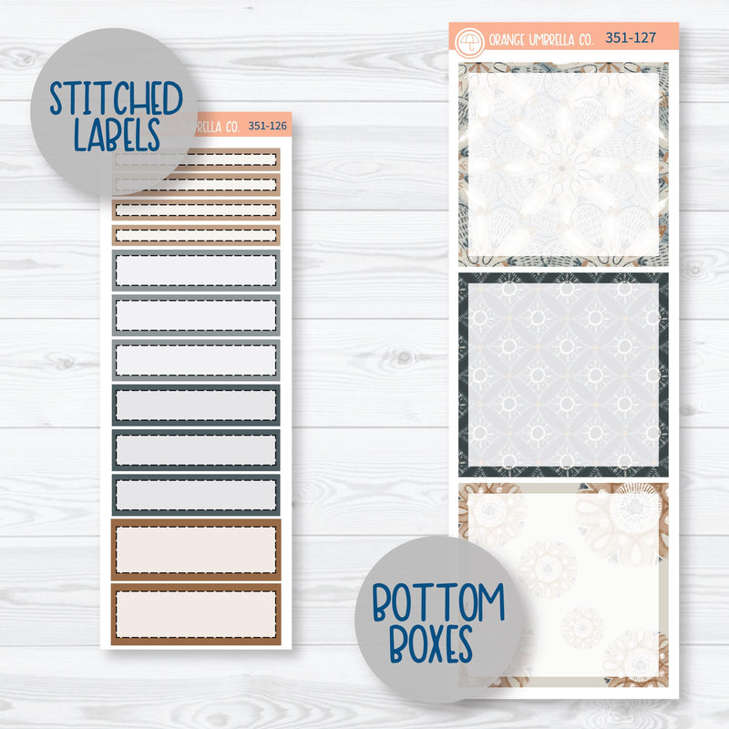 Neutral Florals And Shapes | A5 Daily Duo Planner Kit Stickers | Serenity | 351-121