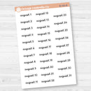 Dates of the Month Planner Stickers and Labels | F16 Script | B-742-747-B