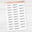 Dates of the Month Planner Stickers and Labels | F16 Script Clear Matte | B-742-747-BCM