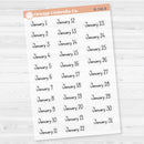 Dates of the Month Planner Stickers and Labels | F16 Print Clear Matte | B-748-753-BCM