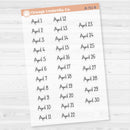Dates of the Month Planner Stickers and Labels | F16 Print Clear Matte | B-748-753-BCM